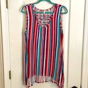 Seven7 large tank vertical stripes